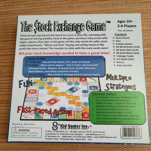 The Stock Exchange Game, :Invest In The Stock Market & Retire Rich, Board Game - Picture 9 of 13